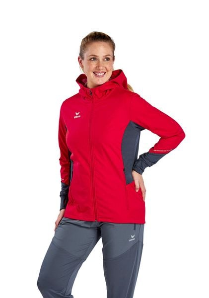 Damska bluza dresowa Erima Racing. Czerwone bluzy Erima, bez wzorów, z dresówki, z kapturem. Za 223.00 zł.