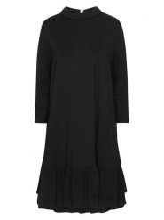 Ilse Jacobsen Sukienka w kolorze czarnym rozmiar: S. Czarne sukienki Ilse Jacobsen, na co dzień, s, bez wzorów, z wiskozy, klasyczne, bez kołnierzyka, bez ramiączek, midi, proste. Za 173.99 zł.