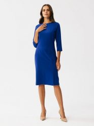 Stylove Sukienka w kolorze niebieskim rozmiar: M. Niebieskie sukienki Stylove, na co dzień, m, bez wzorów, bez kołnierzyka, bez ramiączek, midi, proste. Za 248.95 zł.