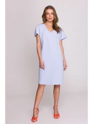 Stylove Sukienka w kolorze błękitnym rozmiar: L. Niebieskie sukienki Stylove, na co dzień, l, bez wzorów, bez kołnierzyka, bez ramiączek, midi, proste. Za 231.45 zł.
