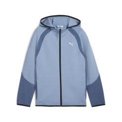 Młodzieżowa bluza Evostripe z kapturem zapinana na suwak PUMA. Niebieskia bluzy sportowe Puma, m, bez wzorów, z kapturem. Za 239.00 zł.