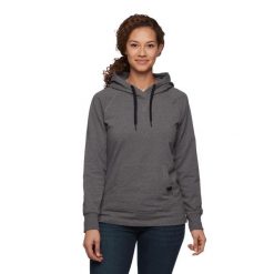 Bluza turystyczna z kapturem damska Black Diamond Rays Pullover Hoody. Szare bluzy Black Diamond, s, bez wzorów, z kapturem. Za 356.50 zł.