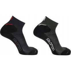 Skarpety sportowe do biegania Salomon Speedcross Ankle 2 pary. Czarne skarpety Salomon, bez wzorów. Za 105.00 zł.