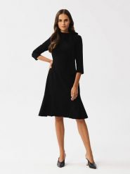 Stylove Sukienka w kolorze czarnym rozmiar: L. Czarne sukienki Stylove, na co dzień, l, bez wzorów, bez kołnierzyka, bez ramiączek, midi, proste. Za 189.29 zł.