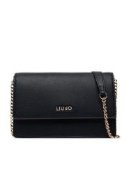 Liu Jo Torebka AF6210 E1019 Czarny. Czarne listonoszki Liu Jo, bez wzorów, ze skóry, bez dodatków. Za 599.99 zł.