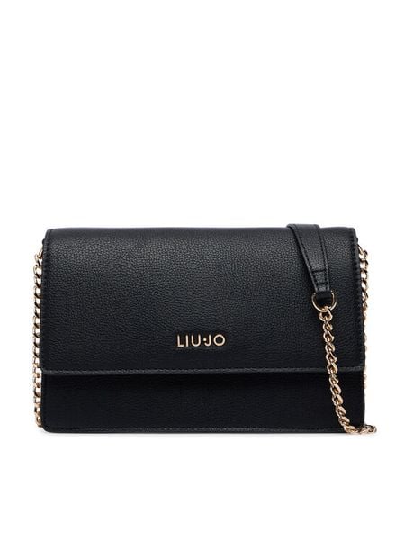 Liu Jo Torebka AF6210 E1019 Czarny. Czarne listonoszki Liu Jo, bez wzorów, ze skóry, bez dodatków. Za 599.99 zł.