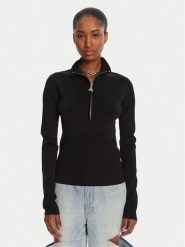 Patrizia Pepe Sweter 8K0323 K274 Czarny Regular Fit. Czarne swetry Patrizia Pepe, bez wzorów, z wiskozy, bez ramiączek. Za 1,159.00 zł.