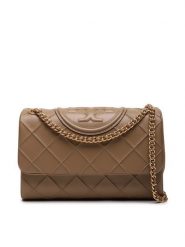 Tory Burch Torebka Fleming Soft Convertible Shoulder Bag 137301 Beżowy. Brązowe listonoszki Tory Burch, bez wzorów, ze skóry, bez dodatków. Za 3,499.00 zł.