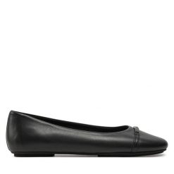 Baleriny Calvin Klein. Czarne baleriny Calvin Klein, bez wzorów, bez obcasa. Za 359.99 zł.
