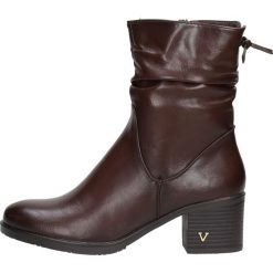 Brązowe botki damskie na obcasie Vinceza 10547 Cf. Brązowe botki VINCEZA, na jesień, bez wzorów, z polaru, z okrągłym noskiem, bez obcasa, na obcasie, bez zapięcia. Za 209.00 zł.
