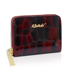 Mały portfel damski RETRO czarny. Czarne portfele bez wzorów, ze skóry. Za 61.50 zł.