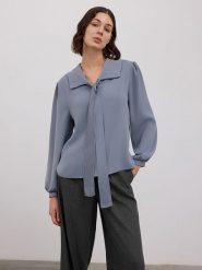 BGN Bluzka w kolorze antracytowym rozmiar: 38. Czarne bluzki BGN, bez wzorów, bez kołnierzyka, bez ramiączek. Za 122.67 zł.