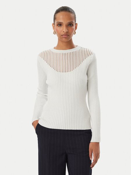Rinascimento Bluzka CFM0012395003 Kremowy Slim Fit. Białe bluzki Rinascimento, l, bez wzorów, z syntetyku, bez kołnierzyka, bez ramiączek. Za 359.99 zł.