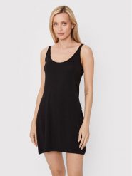 Calvin Klein Underwear Koszula nocna 000QS6797E Czarny Regular Fit. Czarne koszule nocne Calvin Klein Underwear, s, bez wzorów, bez ramiączek. Za 229.99 zł.