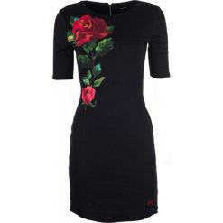 Desigual sukienka damska Helga XS czarna. Czarne sukienki Desigual, xs, bez wzorów, bez kołnierzyka, bez ramiączek. W wyprzedaży za 277.00 zł.