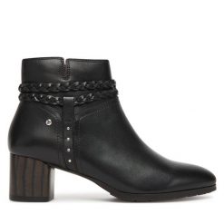 Botki Pikolinos. Czarne botki Pikolinos, bez wzorów, bez obcasa, na słupku, bez zapięcia. Za 709.99 zł.