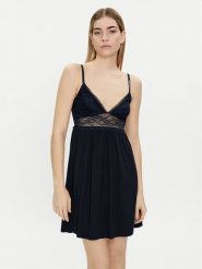 Tommy Hilfiger Koszula nocna UW0UW03578 Granatowy. Niebieskie koszule nocne TOMMY HILFIGER, xl, bez wzorów, bez ramiączek. Za 189.99 zł.
