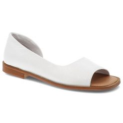 Sandały damskie Artiker, cholewka ze skóry naturalnej wsuwany fason zabudowana pięta, białe, 58C3442. Białe sandały Artiker, bez wzorów, z materiału, eleganckie, bez obcasa, na płaskiej podeszwie, bez zapięcia. Za 199.00 zł.