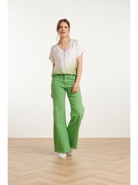 Smashed Lemon Dżinsy - Flared fit - w kolorze zielonym rozmiar: XL. Zielone jeansy Smashed Lemon, xl, bez wzorów. Za 104.95 zł.