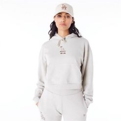 Bluza sportowa damska New Era 60435287. Brązowe bluzy New Era, bez wzorów, z kapturem. Za 529.00 zł.