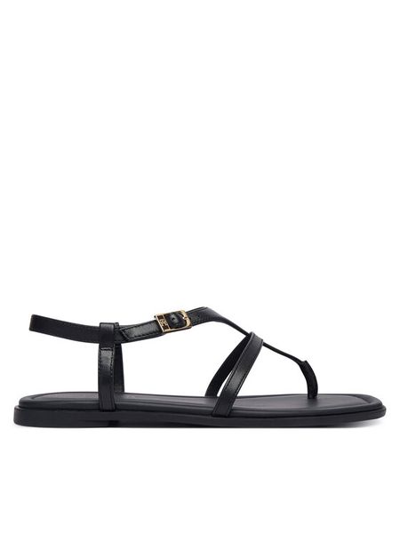 Tommy Hilfiger Sandały Th Buckle FW0FW09367 Czarny. Czarne sandały TOMMY HILFIGER, bez wzorów, ze skóry, bez obcasa, na płaskiej podeszwie, bez zapięcia. Za 404.99 zł.