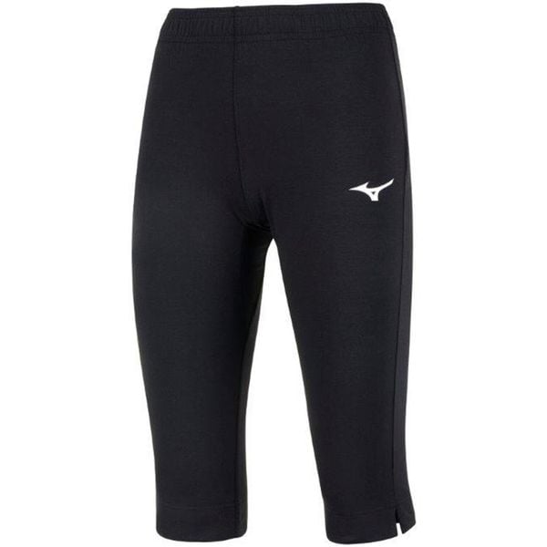 Damskie legginsy Mizuno High-Kyu Capri. Czarne legginsy Mizuno, bez wzorów. W wyprzedaży za 115.00 zł.