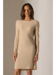 Perfect Cashmere Kaszmirowa sukienka "Lola" w kolorze beżowym rozmiar: M. Brązowe sukienki Perfect Cashmere, na co dzień, m, bez wzorów, z kaszmiru, bez kołnierzyka, bez ramiączek, mini, proste. Za 268.55 zł.