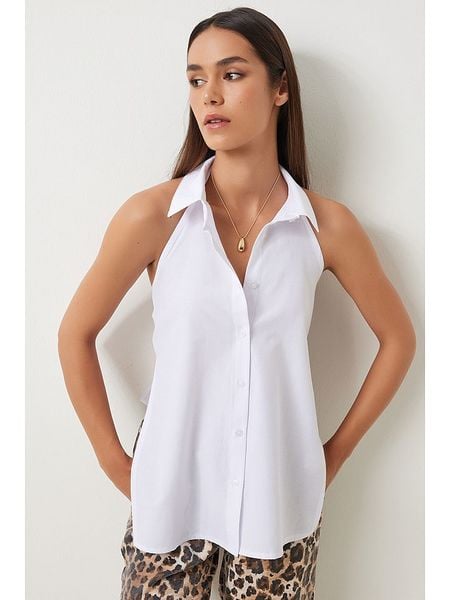 Happiness Istanbul Top w kolorze białym rozmiar: 38. Białe topy Happiness Istanbul, bez wzorów, bez kołnierzyka, bez ramiączek. Za 114.95 zł.