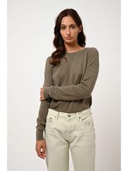AUTHENTIC CASHMERE Kaszmirowy sweter "Etret" w kolorze khaki rozmiar: S. Brązowe swetry AUTHENTIC CASHMERE, s, bez wzorów, z kaszmiru, bez ramiączek. Za 361.99 zł.