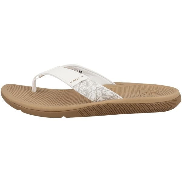 Damskie japonki Reef. Brązowe klapki Reef, bez wzorów, z materiału, bez obcasa. Za 455.99 zł.