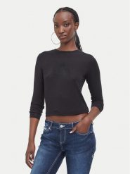 Juicy Couture Bluzka JCWCT226328 Czarny Regular Fit. Czarne bluzki Juicy Couture, s, bez wzorów, z wiskozy, bez kołnierzyka, bez ramiączek. Za 199.99 zł.