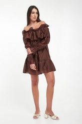 Sukienka hiszpanka TWINSET ACTITUDE. Sukienki Twinset Milano, l, bez wzorów, bez kołnierzyka, bez ramiączek. W wyprzedaży za 679.20 zł.