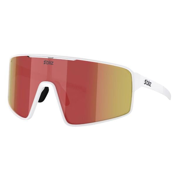 Okulary przeciwsłoneczne Bliz P001. Białe okulary przeciwsłoneczne BLIZ, bez wzorów, sportowe. Za 320.99 zł.