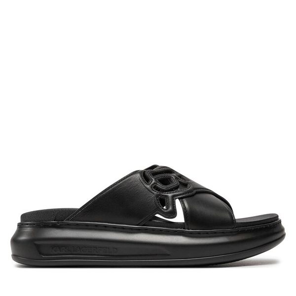 Klapki KARL LAGERFELD. Czarne klapki KARL LAGERFELD, bez wzorów, bez obcasa. Za 549.99 zł.