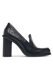 Tommy Hilfiger Półbuty Square Toe Heeled Loafer FW0FW09493 Czarny. Czarne czółenka TOMMY HILFIGER, bez wzorów, ze skóry, bez obcasa, na obcasie, bez zapięcia. Za 699.99 zł.