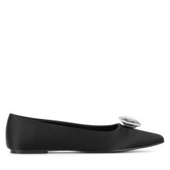 Baleriny DeeZee. Czarne baleriny DeeZee, bez wzorów, bez obcasa. Za 79.99 zł.