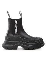 KARL LAGERFELD Sztyblety KL42944 Czarny. Czarne botki KARL LAGERFELD, bez wzorów, ze skóry, bez obcasa, na płaskiej podeszwie, bez zapięcia. Za 1,099.00 zł.