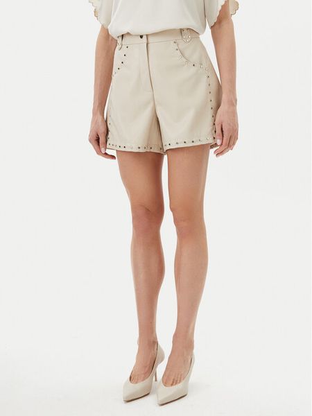 Bruuns Bazaar Szorty z imitacji skóry Tullamo BBW4393 Beżowy Regular Fit. Brązowe szorty Bruuns Bazaar, bez wzorów, ze skóry. Za 379.99 zł.