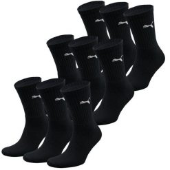 Skarpety sportowe Puma czarne 9 par. Czarne skarpety Puma, bez wzorów, z bawełny. Za 173.99 zł.