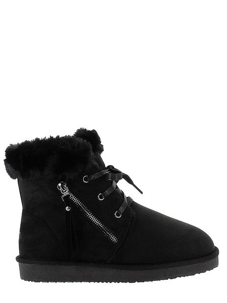 Blackfield Botki zimowe "Celia" w kolorze czarnym rozmiar: 38. Czarne botki Blackfield, na zimę, bez wzorów, z materiału, z okrągłym noskiem, bez obcasa, na platformie, bez zapięcia. Za 143.90 zł.