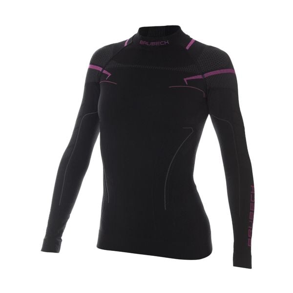 Termoaktywna damska bluza narciarska Brubeck Thermo. Czarne bluzy Brubeck, na zimę, xs, bez wzorów, z dzianiny, bez kaptura. Za 189.99 zł.