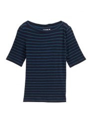 Tom Tailor Koszulka w kolorze granatowo-błękitnym rozmiar: XXL. Niebieskie bluzki Tom Tailor, xxl, bez wzorów, z bawełny, bez kołnierzyka, bez ramiączek. Za 39.99 zł.