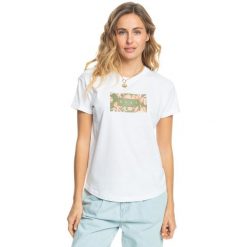 Koszulka z krótkim rękawem dla Kobiety SPARKLE EVENING FLOWERS SQUARE. Białe koszulki sportowe Roxy, bez wzorów, z bawełny, bez ramiączek. Za 114.99 zł.