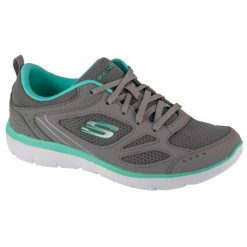 Buty do chodzenia damskie Skechers Gytq Summit Suite. Szare obuwie sportowe Skechers, z materiału, bez zapięcia, trekkingowe. Za 229.99 zł.