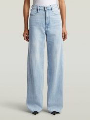 G-Star Dżinsy - Loose fit - w kolorze błękitnym rozmiar: W30/L32. Niebieskie jeansy G-Star, l, z aplikacjami, z podwyższonym stanem. Za 284.95 zł.