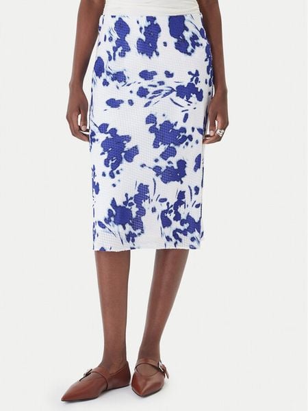Calvin Klein Spódnica midi LV044F608G Biały Regular Fit. Białe spódnice Calvin Klein, l, bez wzorów, z syntetyku, midi. Za 396.99 zł.