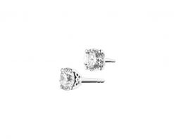 Kolczyki z białego złota z brylantami - 0,69 ct - próba 585. Białe kolczyki Apart, z brylantem, złote. Za 15,990.00 zł.