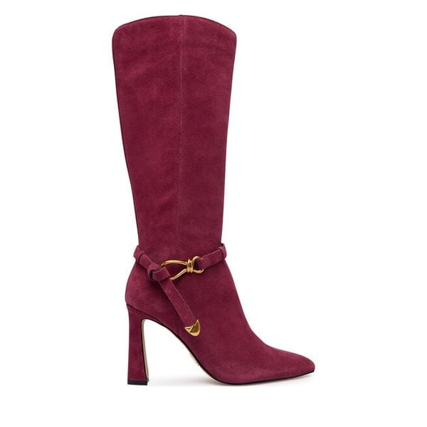 Kozaki Steve Madden. Czerwone kozaki Steve Madden, bez obcasa, na szpilce, bez zapięcia. Za 859.99 zł.