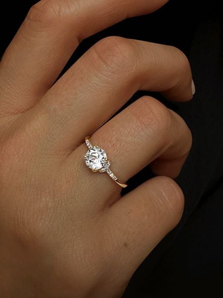 OR Carats Złoty pierścionek z diamentem i kamieniem szlachetnym rozmiar: 60. Żółte pierścionki OR Carats, z diamentem, złote. Za 924.63 zł.