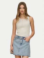 ONLY Top Val 15371705 Beżowy Regular Fit. Brązowe topy Only, m, bez wzorów, z wiskozy, bez kołnierzyka, bez ramiączek. Za 64.99 zł.